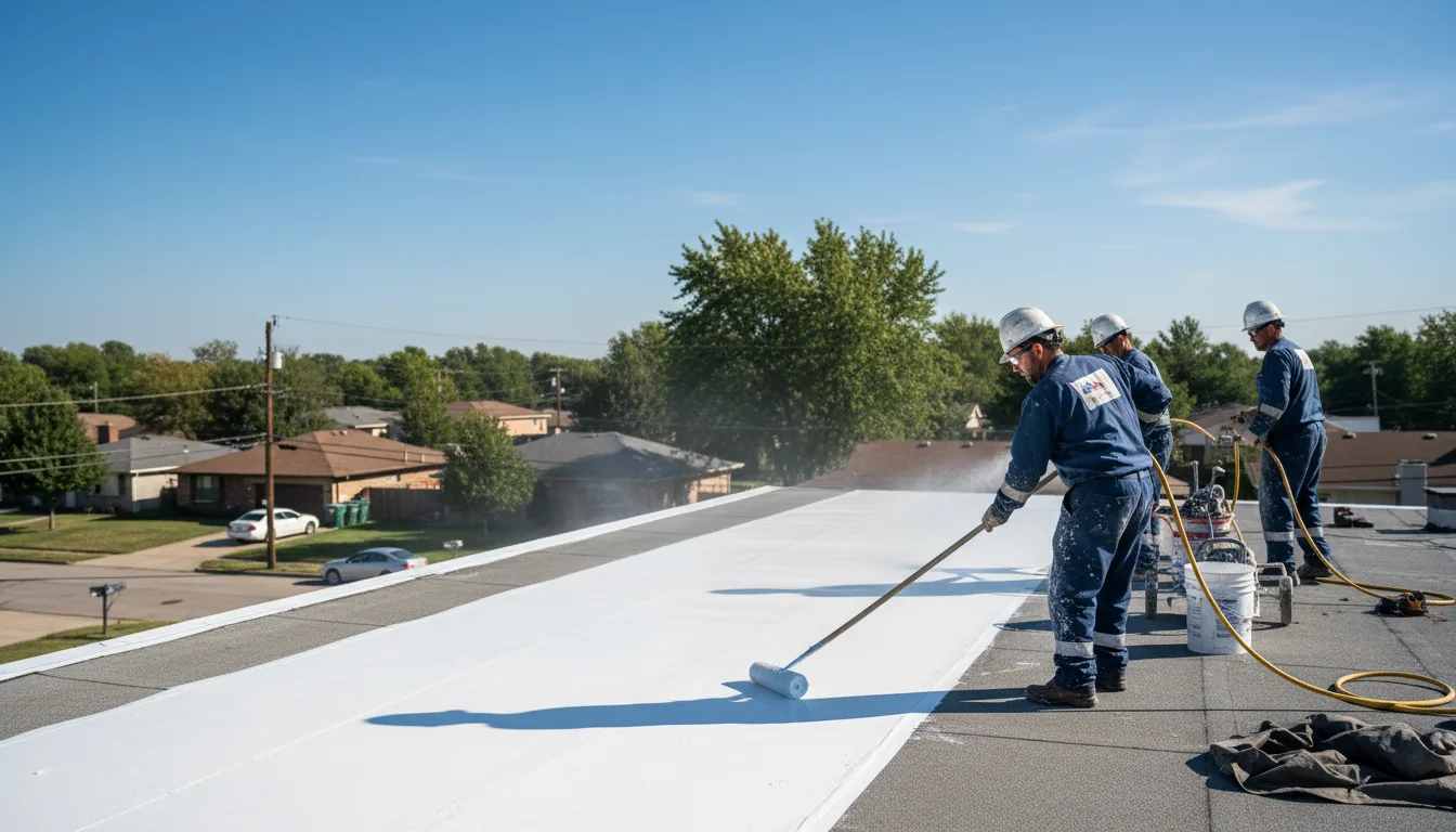 Commercial roof coating in Clymer, PA near me